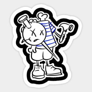 Mr. Sinmo blue Sticker